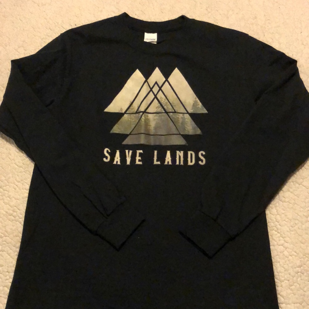 Black Save Lands long sleeve shirt